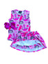 Girls Favorite Things Crop Top Skirt with Shorts Set and Matching Bow - Bowtism